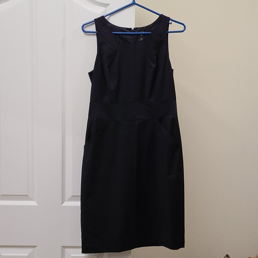 J. Crew Pinstripe Navy Dress